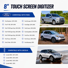 8″ Touch Screen Glass Digitizer SYNC 2 for Lincoln MKC 2015 Car Radio Navigation