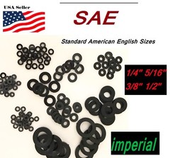 Black Nylon Washers 1/4 5/16″ 3/8″ 1/2″ SAE Imperial Inch Plastic Flat Spacer