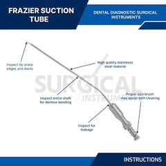 Frazier Suction Tube 7.6″ Aspirator 11 French (3.6 mm) Diagnostic German Grade