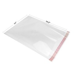 UOFFICE Clear Resealable Cellophane Bags, 11″ x 14.2″