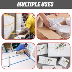 LAUCO White Masking Paper Automotive Painters Multi-Purpose 18” x 9000” (750′)