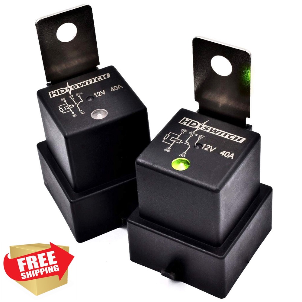 HD Switch Waterproof Relay 12VDC LED Indicator 2 Pack