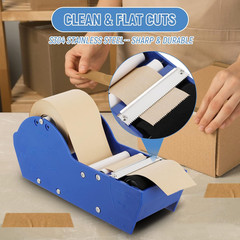 Water-Activated Tape Dispenser, Manual Kraft Gum Tape Dispenser, Width Adjustabl