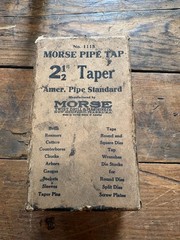 Vintage Morse Pipe Tap 2-1/2″ Taper No. 1115 Die American Standard Metalwork