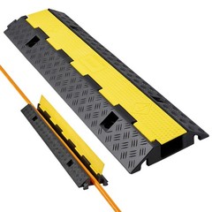 VEVOR Cable Protector Ramp Rubber Cord Cover 22000 lbs/axle Capacity 1 Channel