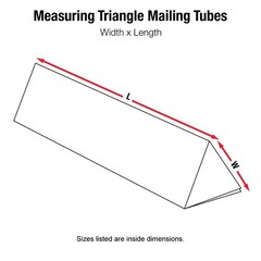 Box USA Triangle Mailing Tubes, 3″ x 36 1/4″, 50 Each One Size, Oyster White