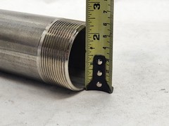 New – Pipe Nipple Thread End 304 Stainless Steel 2″ x 8″ Long Schedule 40