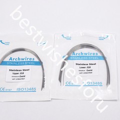 100x 10 Bag Dental Ovoid Stainless Steel Round Arch Wire 012-020 Upper Lower Opt