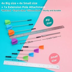 8PCS Silicone Resin Mixer Paddles Reusable Paint Epoxy Mixing Attachments