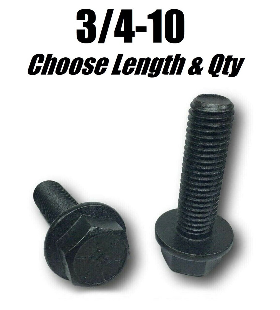 3/4-10 Grade 8 Flange Frame Bolt Black Phosphate & Oil (All Sizes & Qty’s) 3/4″