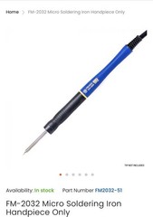 Hakko FM-2032 Micro Soldering Iron ESD-Safe Fine Tip Corded 24V-48W FM2032-51