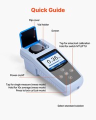 Uimoso Portable Turbidity Meter, 0–1000 NTU Range, ISO 7027 Standard Compliant