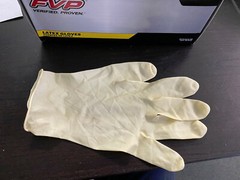 100Pcs Heavy Duty rubber Gloves Large Textured Polymer Coated Powder Free