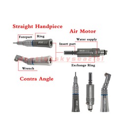 NSK Style Dental Slow Low Speed Handpiece Straight Contra Angle Air Motor 4/2H