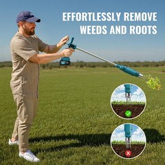 Weed Puller Tool,Electric Stand Up Weed Puller Tool, 21V Battery Powered w/ 2…