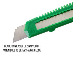 25 Safety Box Cutter Utility Knife Tool Retractable Snap off Razor Blade GREEN