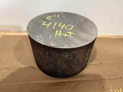 One Piece 4140 Hot Rolled Steel Bar Round Stock Heat Treated 6” OD x ~3 3/4”