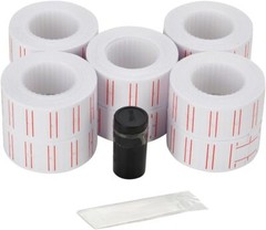 10-100 Rolls White Price Tag Gun Labels 600 Stickers/Roll Ink Refill for Mx-5500
