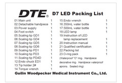 Woodpecker DTE Dental Ultrasonic Piezo Scaler D5 D7 S6 D600 LED W/ Tips SATELEC