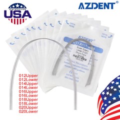 10X AZDENT Dental Orthodontic Super Elastic Niti Round Arch Wire Ovoid Form USA