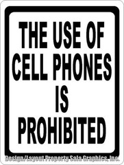 Use of Cell Phones Prohibited Sign. Size Options. Customers Turn Off Phone Cells