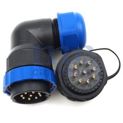 SD28 2-26Pin Elbow Panel Mount Bulkhead Plug + Socket,Automotive Cable Connector