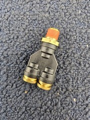 (QTY 3) Parker Pneumatic Y Connector Tube OD 3/8″ X NPT 3/8″ Air Fitting