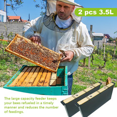 Bee Hive Frame Feeder 2 Pack 6.5L Beehive Feeder Deep Box Beekeeping