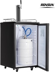 Full Size 5.4 Cu.Ft, Beer Kegerator with CO2 Tank Included, Draft Beer Dispenser