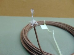 10 feet Brown 24 AWG Shielded Silver Plated PTFE (Teflon) Wire Coax SPC Vintage