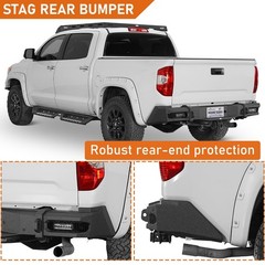 Rear Steel Bumper with LED Lights for Toyota Tundra 2014-2021 Pickup Truck