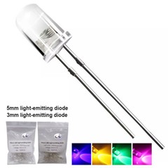 3mm 5mm Flickering LED Red Yellow Water Clear Lens Candle flicker LED Diode 50PC