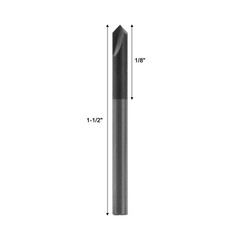 10PCS 90 Degree 2 flute 1/8″ x 1-1/2″ Solid Carbide Chamfer Mills – AlTiN Coated
