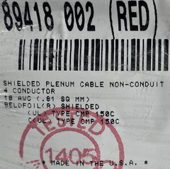 Belden 89418 18/4C Shielded FEP/FEP High Temperature Electronics Cable /5ft