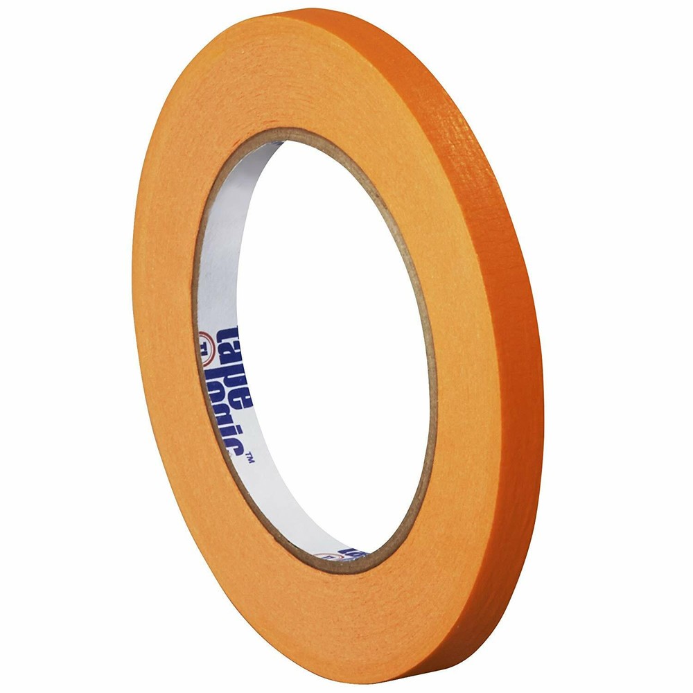 Tape Logic® ORANGE Masking Tape 1/4″ X 60 yards (4.9mm) T93100312PKD 12 Rolls