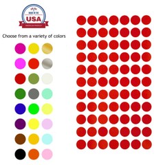 Round Circle Spot Color Coding Dot Stickers 15mm Labels 18 Colors by Royal Green