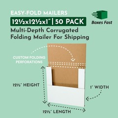Small Business Packaging, Shipping Box 12.5″ x 12.5″ x 1″ Bulk | Cardboard, G…