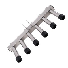Adjustable Fishing Pole Rack 6 Rods Steel fit for 2″ Hitch Receiver Mount Hold