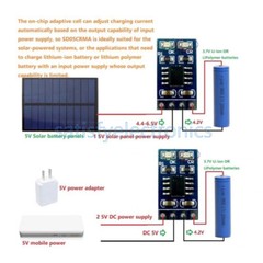 3.7V 4.2V MPPT Solar Controller Lithium Battery Charging 1A Charger Module