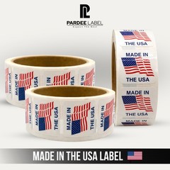 Made in the USA Stickers 1-1/4″ x 1-1/4″ Labels 250/Roll