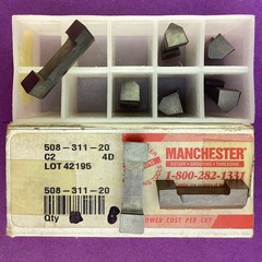 8pc MANCHESTER 508 311 20 Carbide Grooving Inserts 5/16” .030”rad🎯Machinist