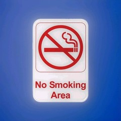 No Smoking Area Sign 6″ X 9″ By Update International Symbol Sign S69-12RD