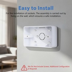 5Pcs Surface Mount Outlet Box,Surface Mount Electrical Box Plastic Junction E…