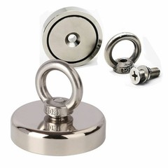 Double-Sided Fishing Magnet Kit 400-1000LBS Pull Force Strong Neodymium Rope Set