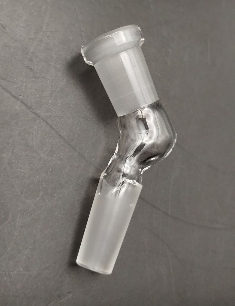 C Quality 10F-10M 45 Degree Angle Glass Ground Joint Attachment Adapter Elbow