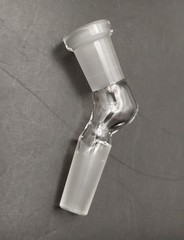 C Quality 10F-10M 45 Degree Angle Glass Ground Joint Attachment Adapter Elbow