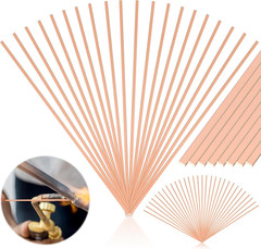 50 Pcs Silver Brazing Rods BCuP-5 Phosphor Copper Welding Stick Flat Brazing