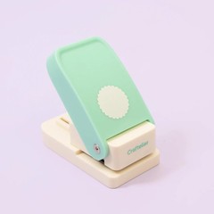 Scalloped Circle Shaped Punch Card Making Craft Scrapbook Turquoise 2.54 cm