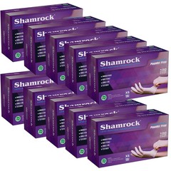 Shamrock Latex Hand Gloves, Powder-Free CASE 1,000 PCS [Size XS, S, M]