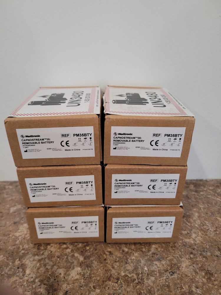 6 NEW Medtronic PM35BTY Li‑Ion Battery for Capnostream 35 , 7.2V 2.5Ah 18Wh